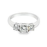 14K White Gold Diamond Round Cut Engagement Ring – 0.60ct
